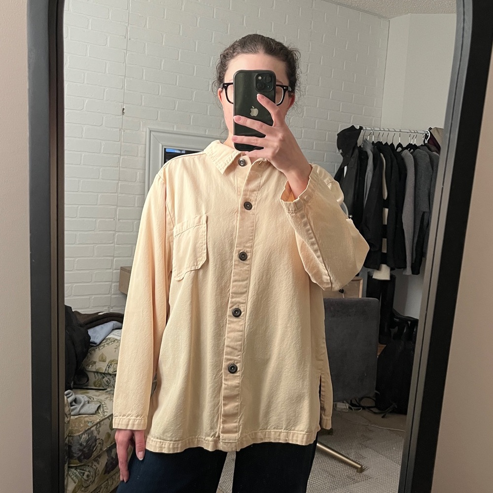 Butter Yellow Button-Up Shirt